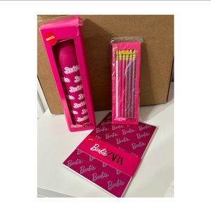 Barbie X Zara Water Bottle, Notebook, and Pencils